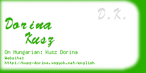 dorina kusz business card